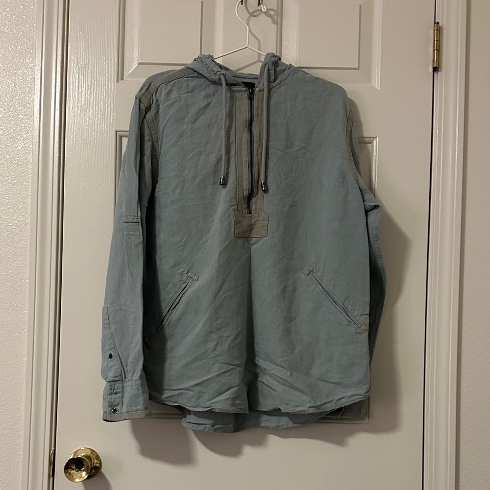 INC International Concepts Men's Light blue Hooded Jacket